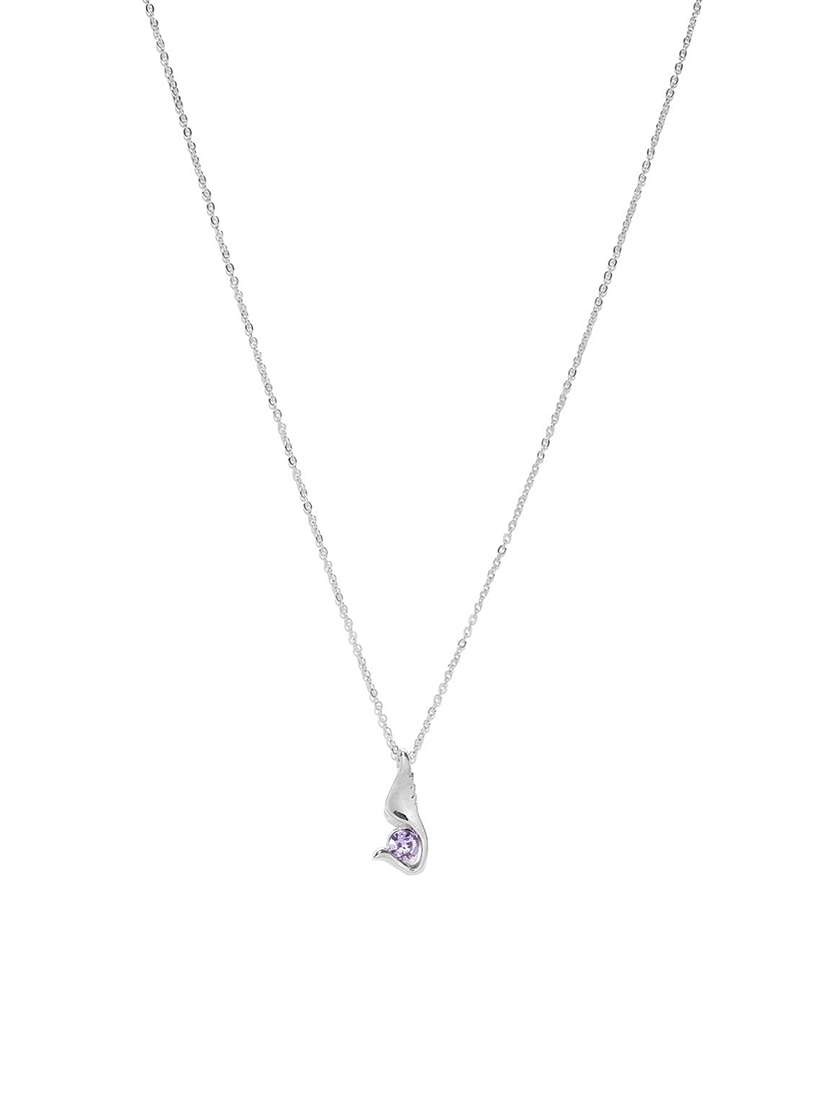 purple silver plated pendant
