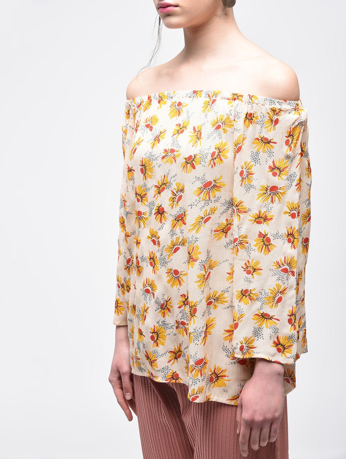 off shoulder floral top - 15857054 - Standard Image - 3