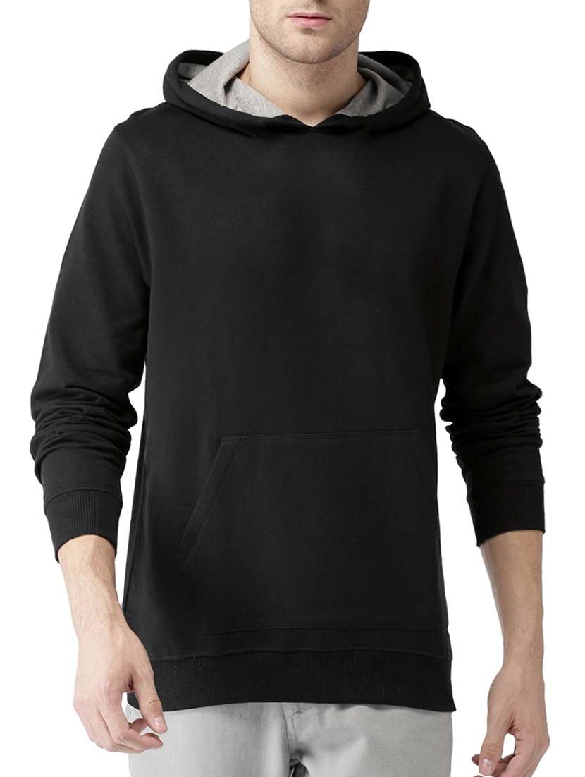 black cotton sweatshirt - 15857340 - Zoom Image - 0