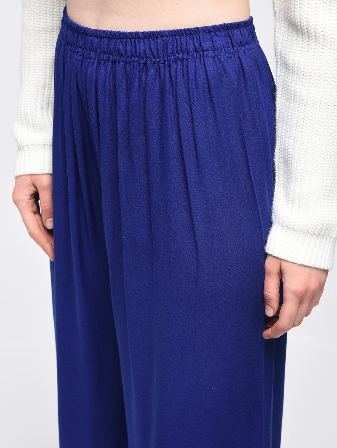 royal blue flared palazzo - 15857714 - Standard Image - 3