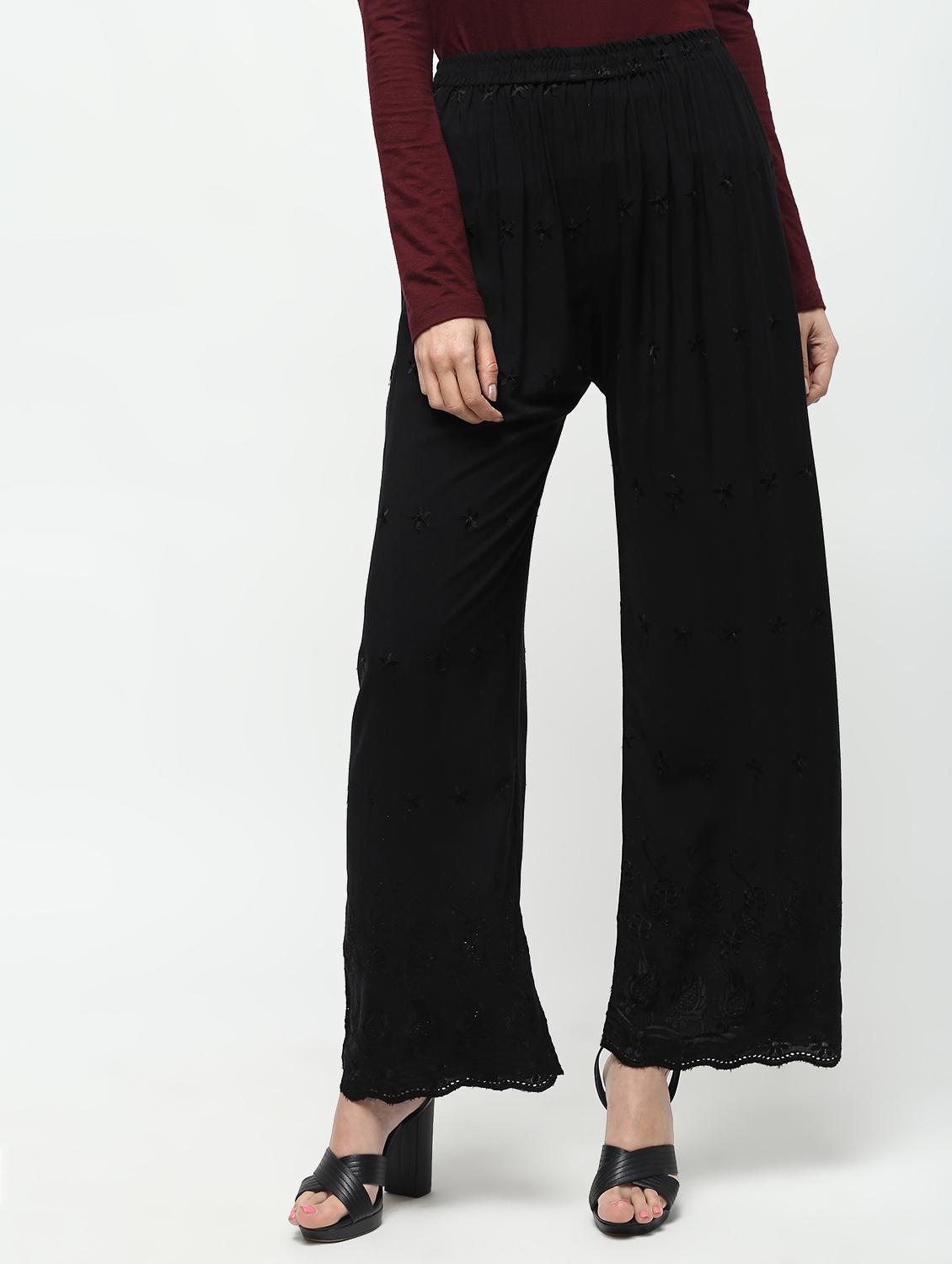 drawstring waist high rise palazzo - 15857721 -  Zoom Image - 0