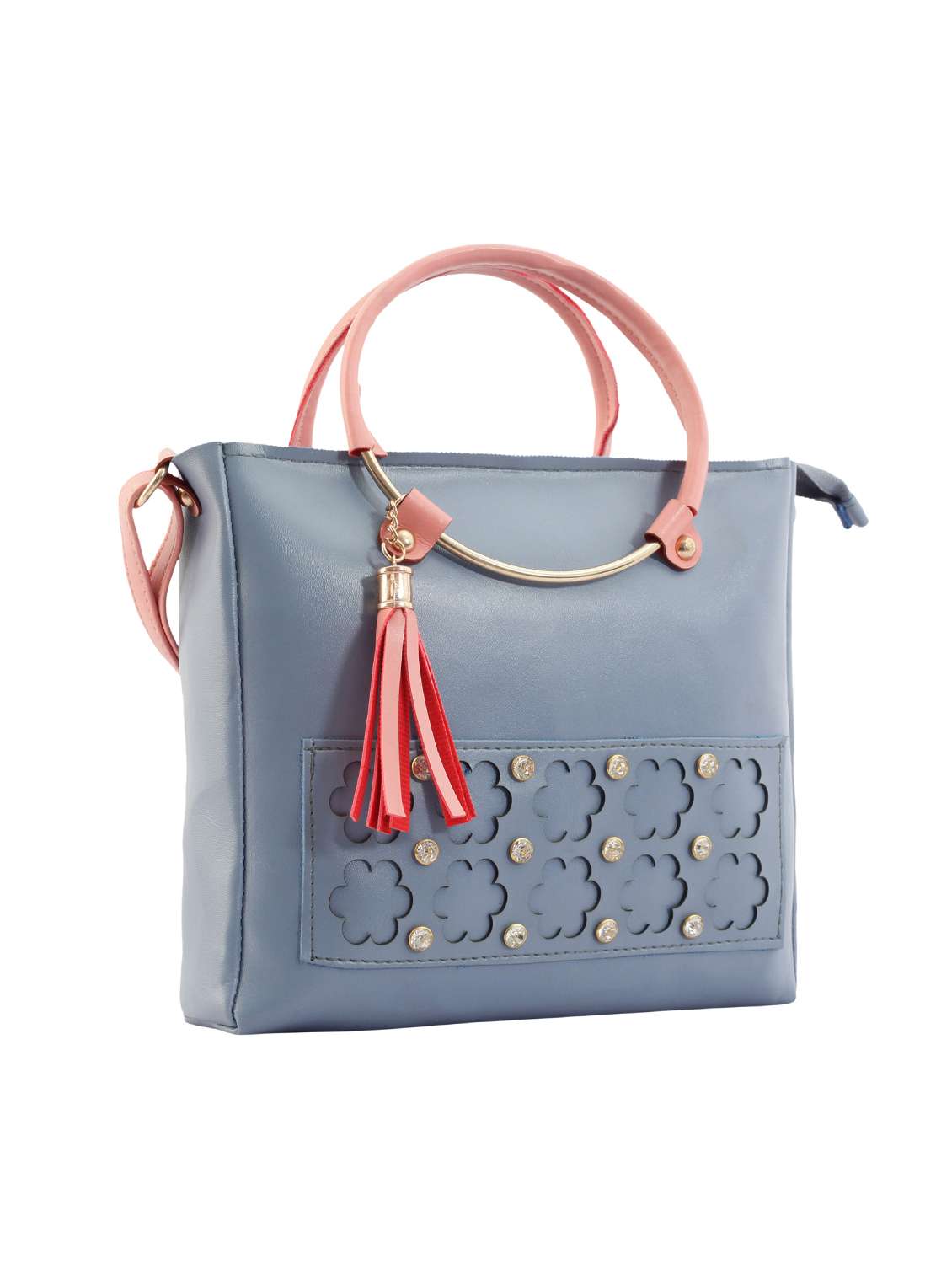 blue leatherette (pu) sling bag - 15859012 -  Standard Image - 3
