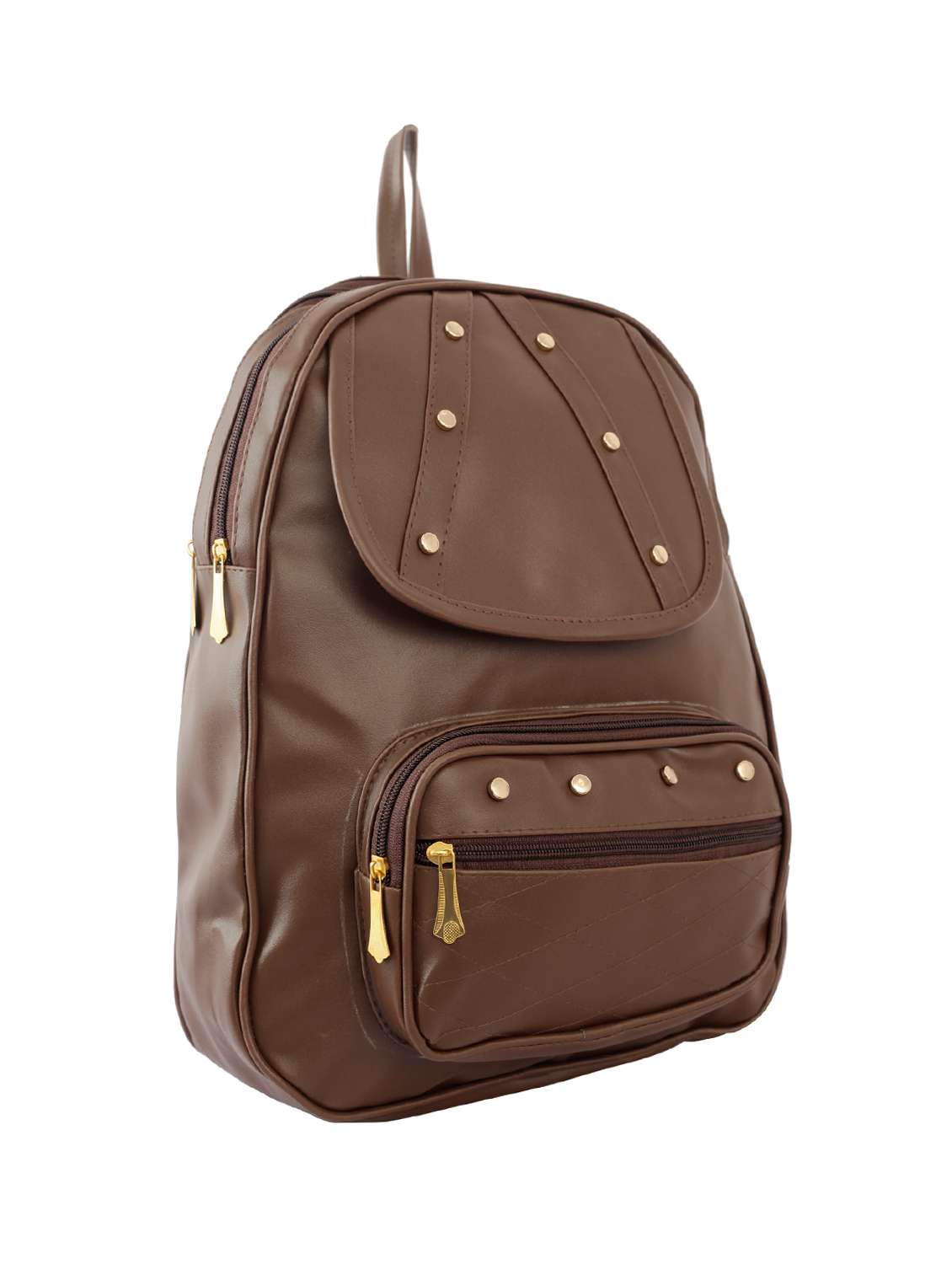 tan leatherette (pu) fashion backpack - 15859019 - Standard Image - 3