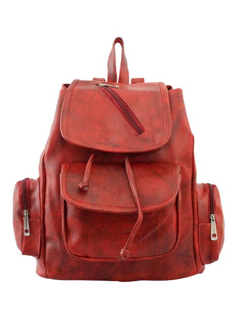 red leatherette (pu) fashion backpack - 15859023 - Standard Image - 0