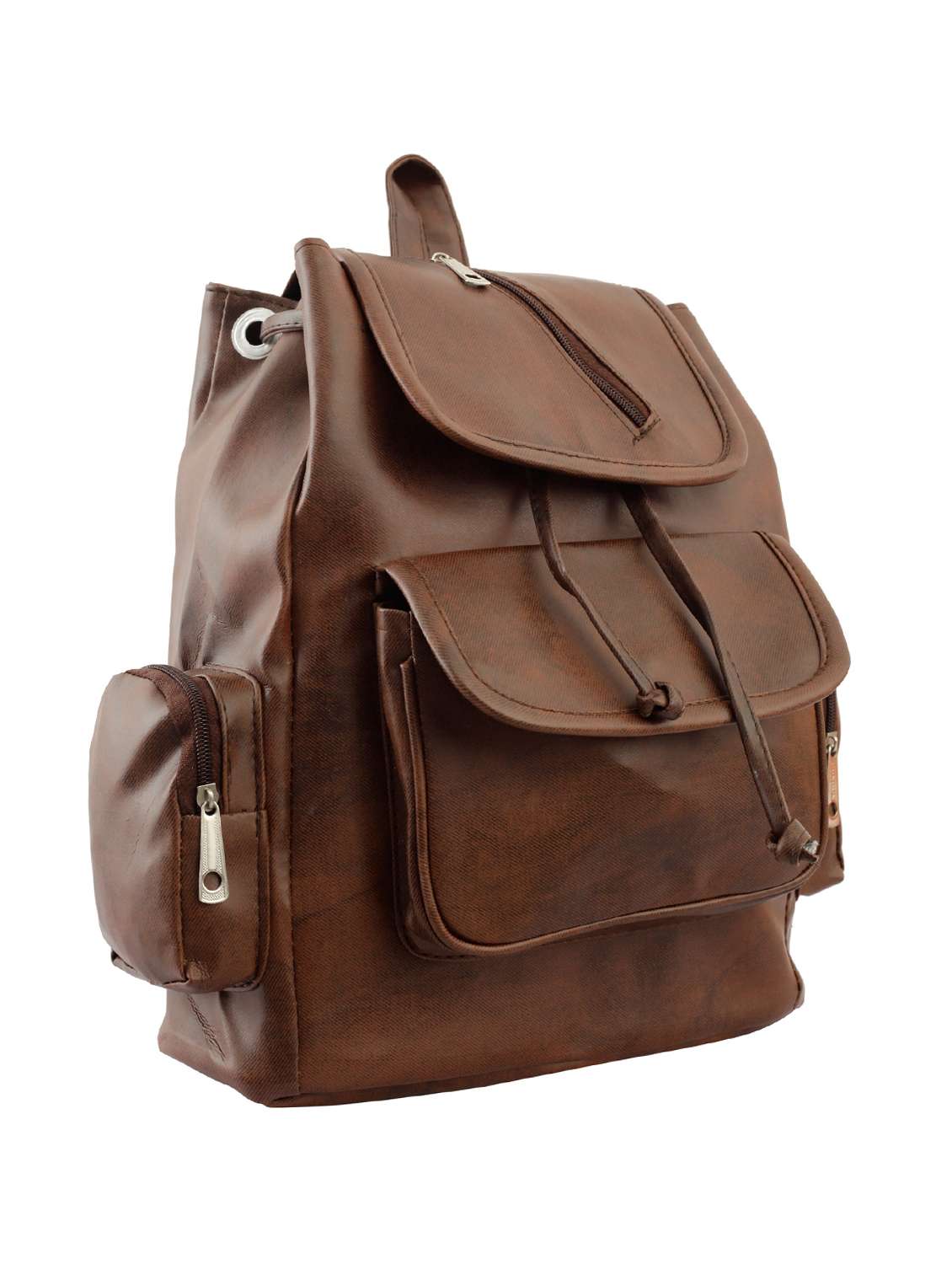 tan leatherette (pu) fashion backpack - 15859024 - Standard Image - 3