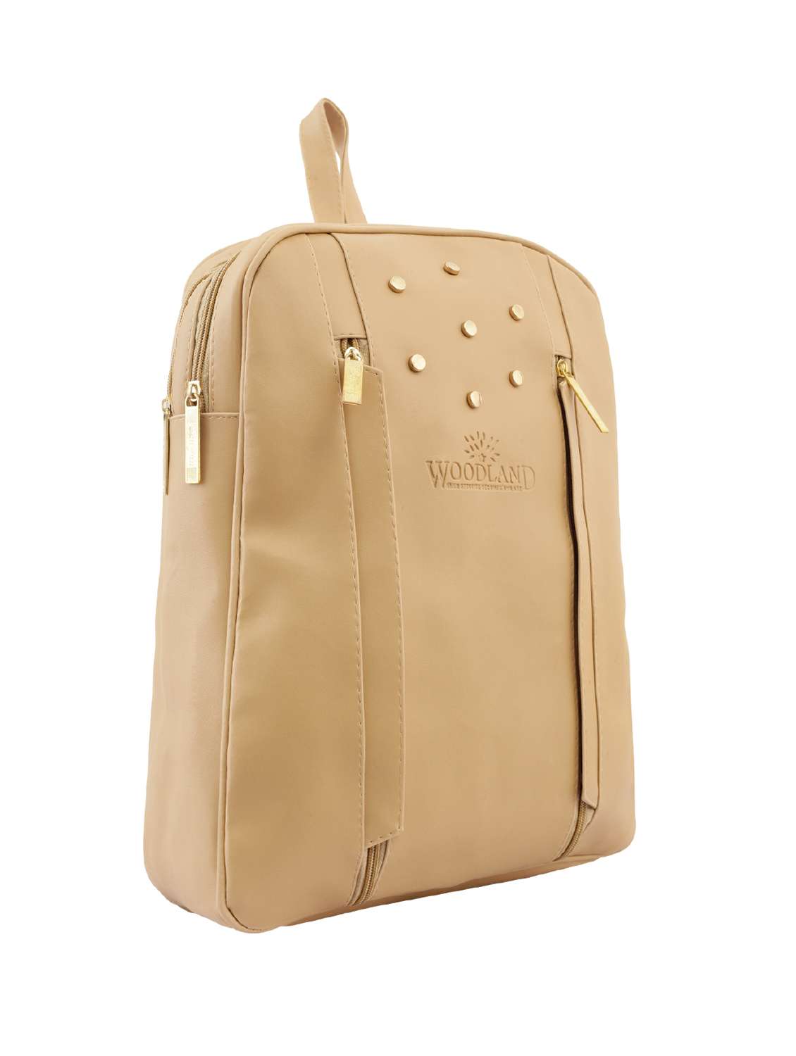 beige leatherette (pu) fashion backpack - 15859031 -  Standard Image - 3