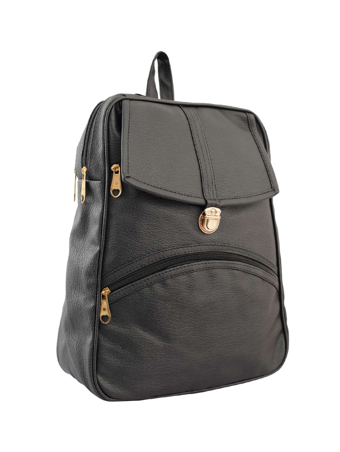 black leatherette (pu) fashion backpack - 15859037 - Standard Image - 3