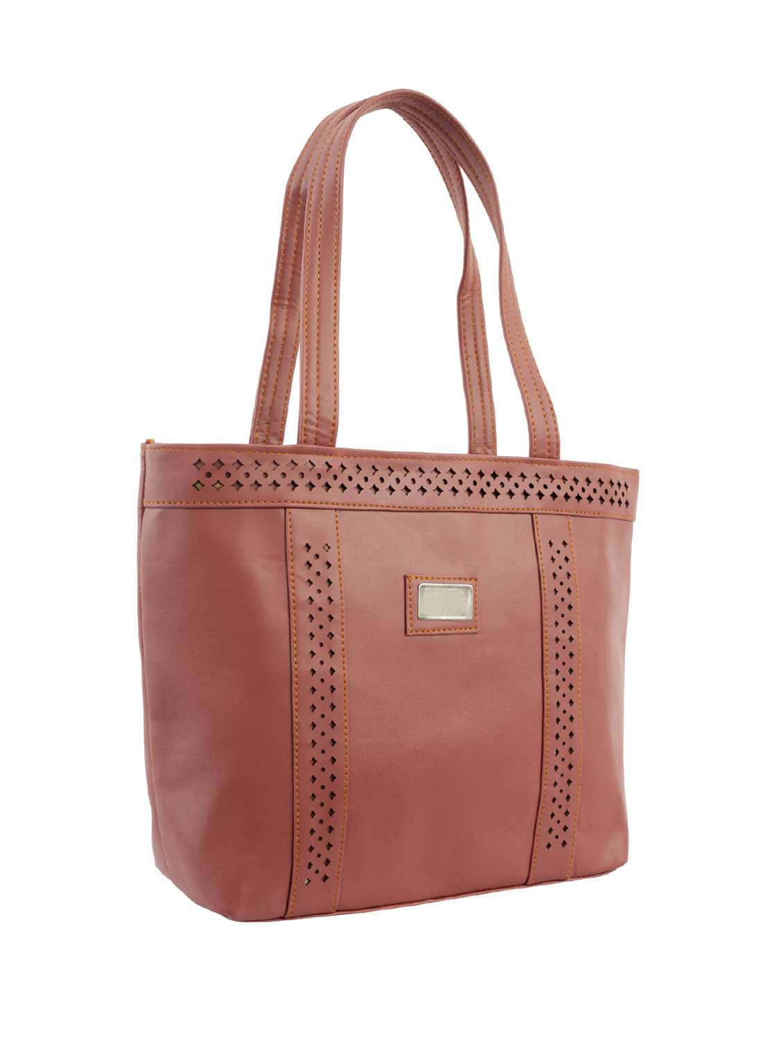 pink leatherette (pu) handbag - 15859178 -  Standard Image - 3