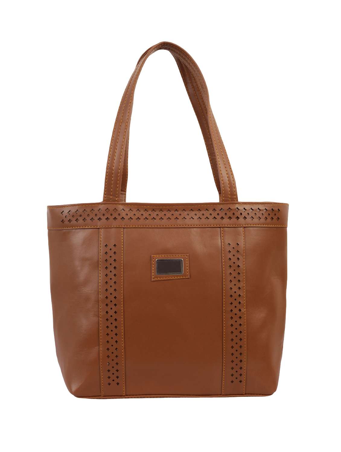 tan leatherette (pu) handbag - 15859180 - Zoom Image - 0