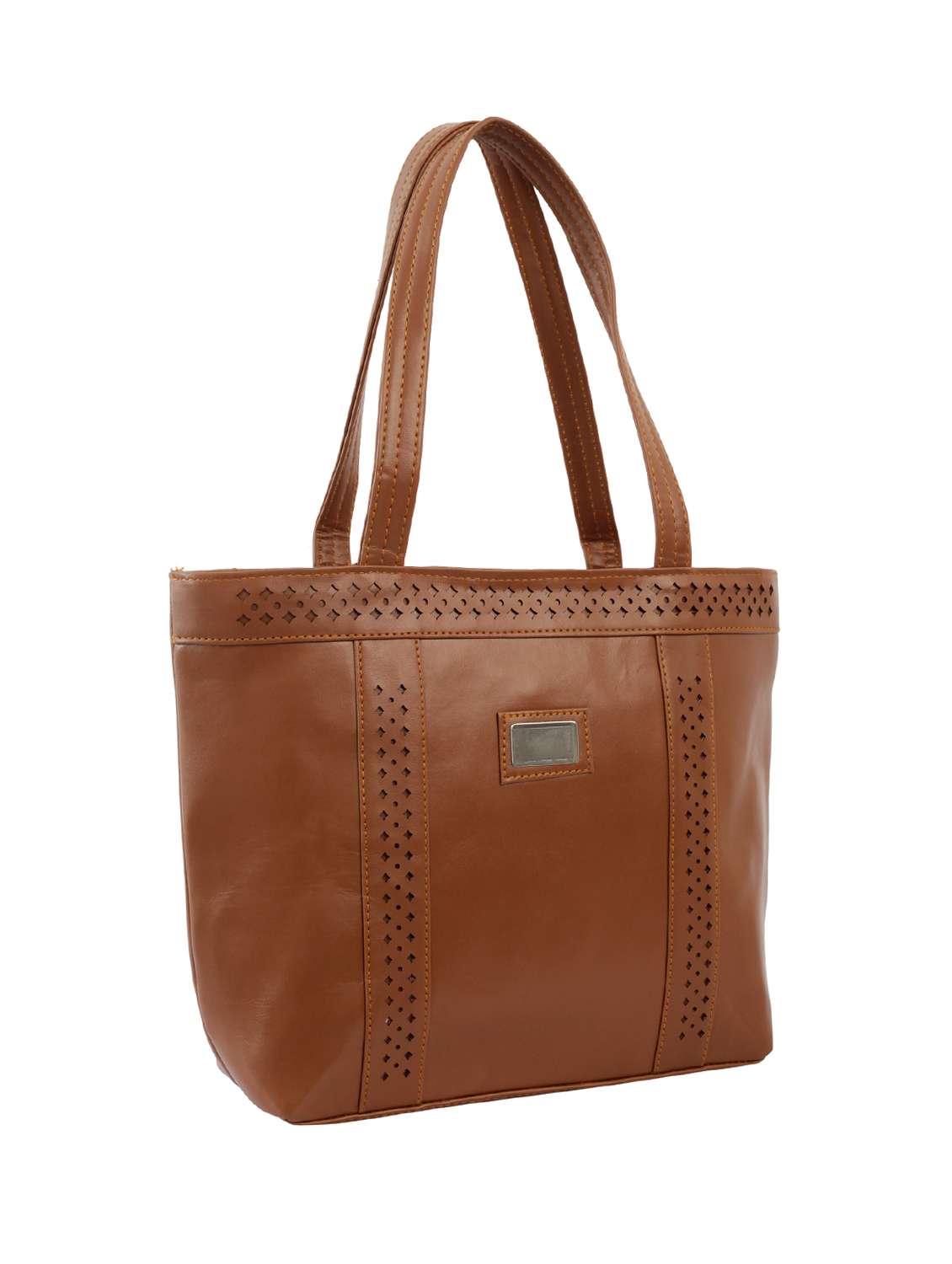 tan leatherette (pu) handbag - 15859180 - Standard Image - 3