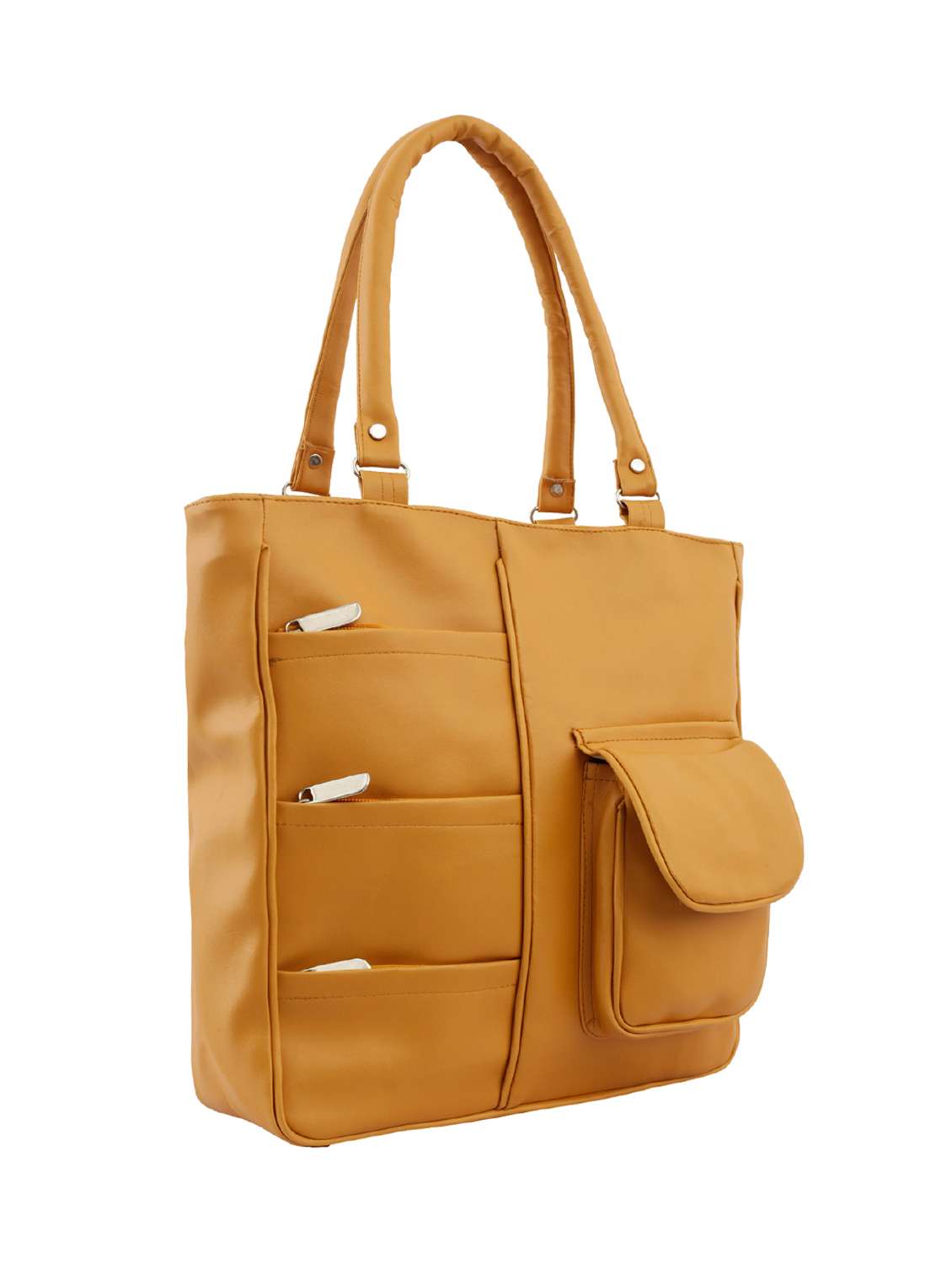 yellow leatherette (pu) handbag - 15859185 -  Standard Image - 3