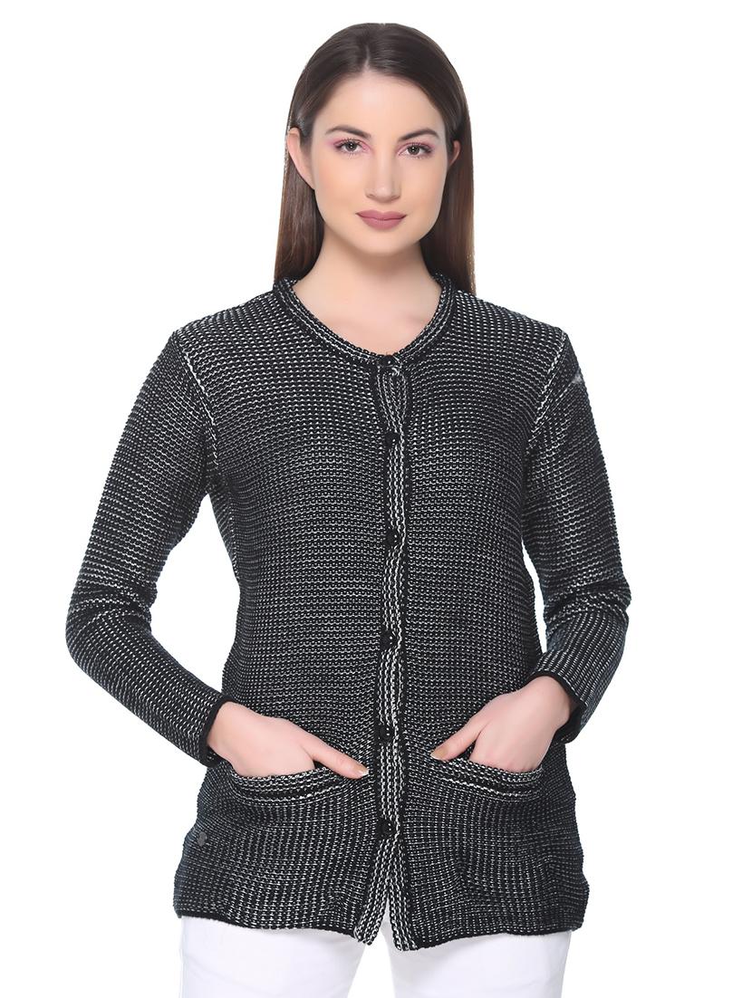 pocket detail round neck cardigan  - 15859895 -  Zoom Image - 0
