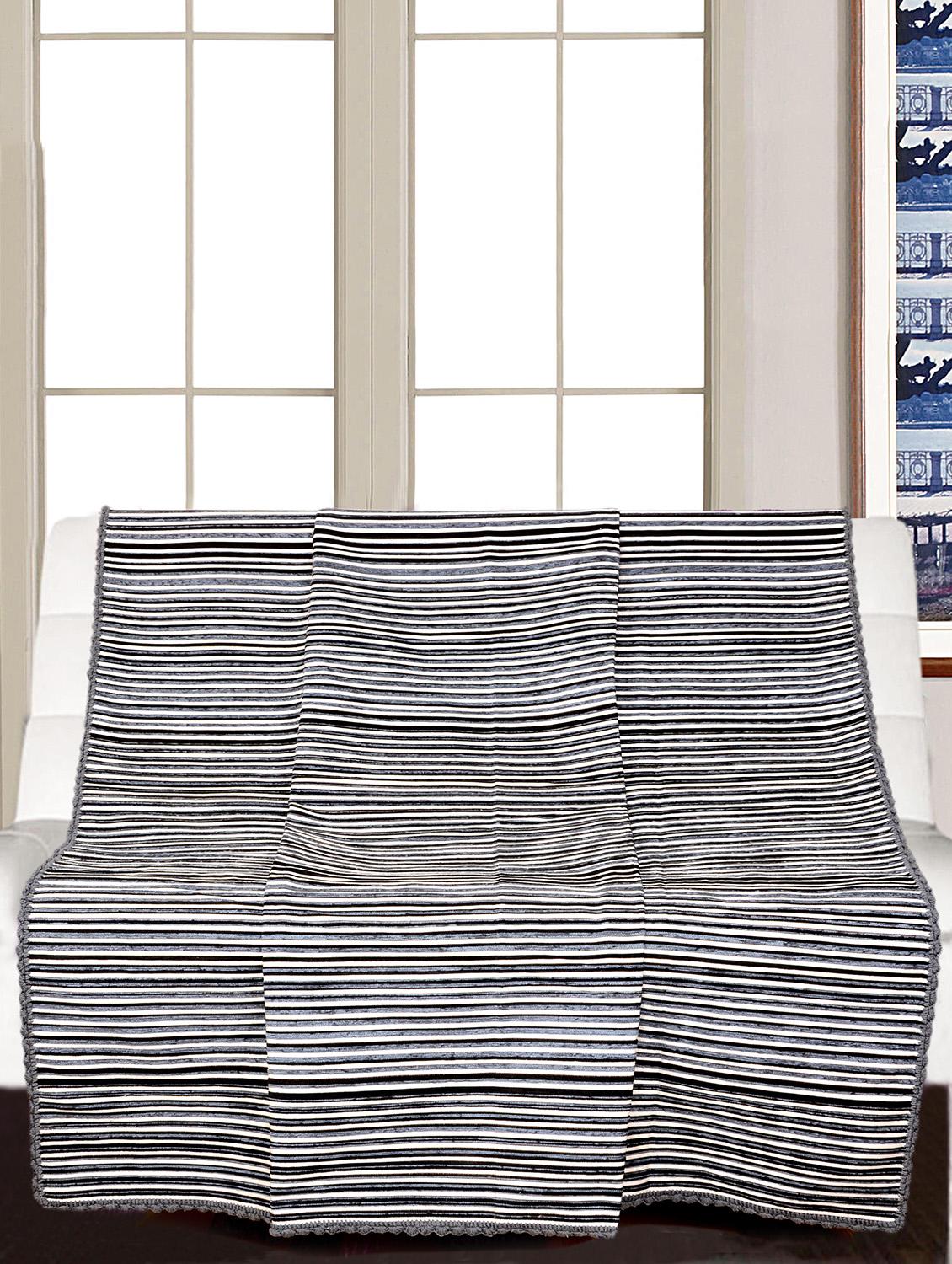 saral home soft decorative viscose chenille throw- 140x210 cm, grey - 15862045 - Zoom Image - 0
