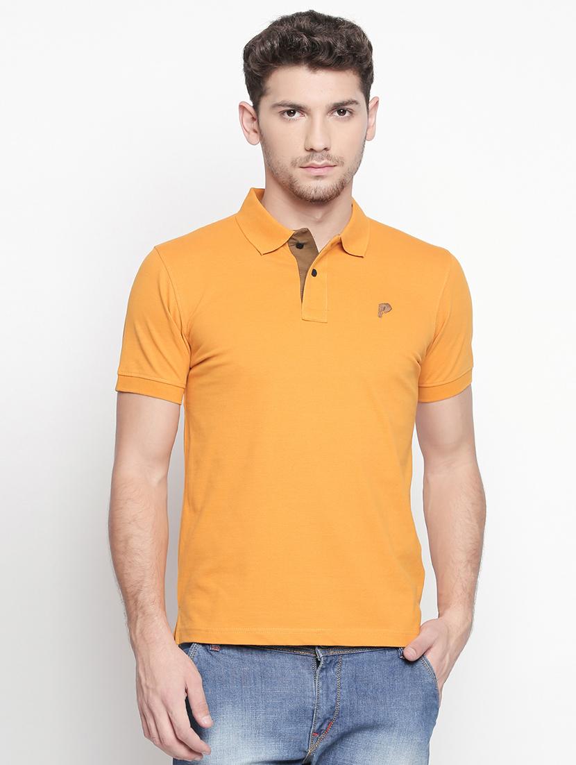 solid yellow polo t-shirt - 15863801 - Zoom Image - 0
