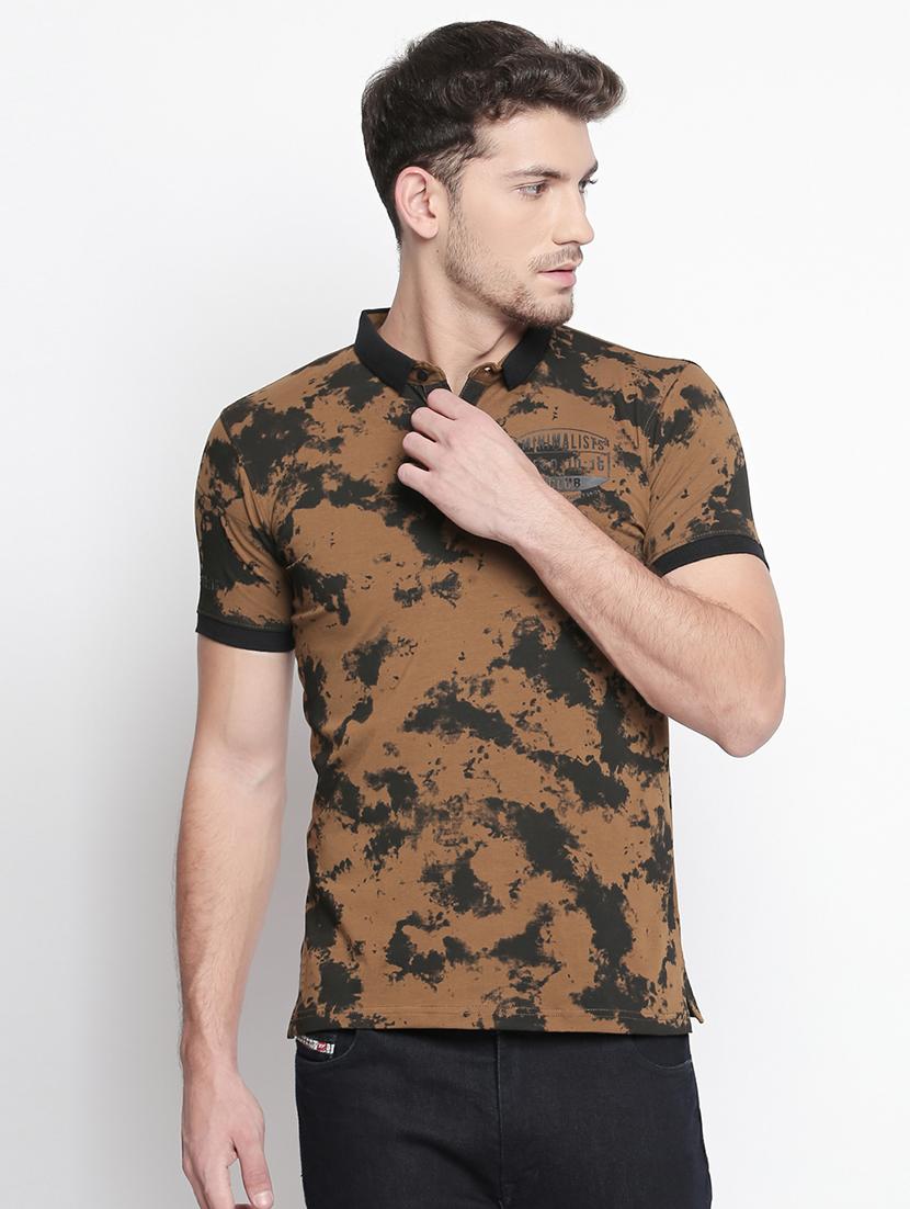 brown all over print t-shirt - 15863807 - Zoom Image - 0