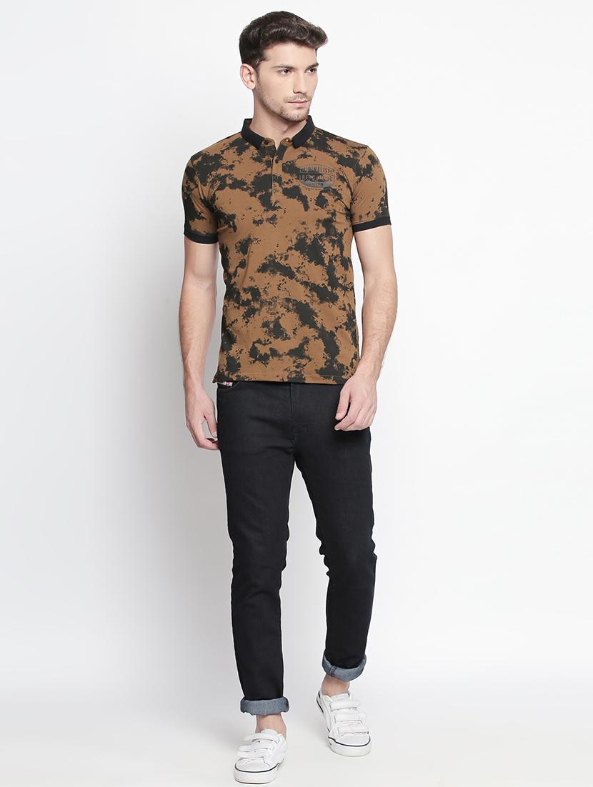 brown all over print t-shirt - 15863807 - Standard Image - 3