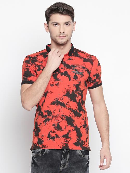 orange all over print t-shirt - 15863808 - Standard Image - 0