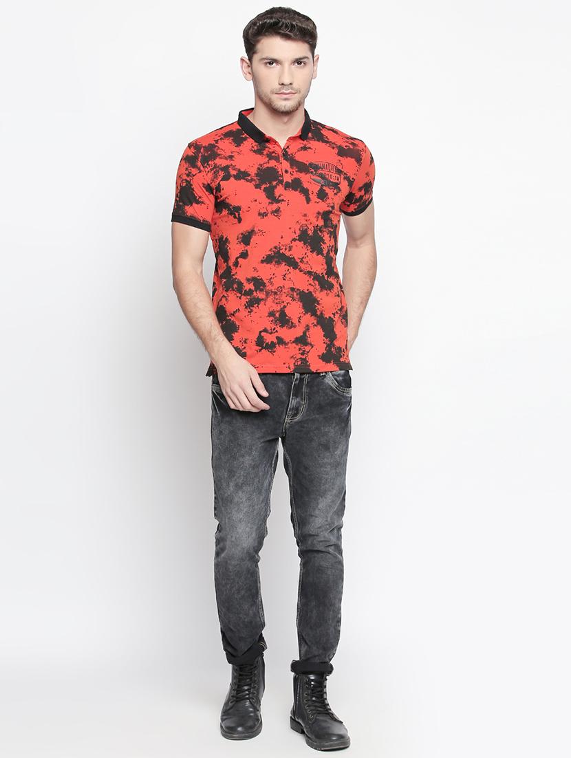 orange all over print t-shirt - 15863808 - Standard Image - 3