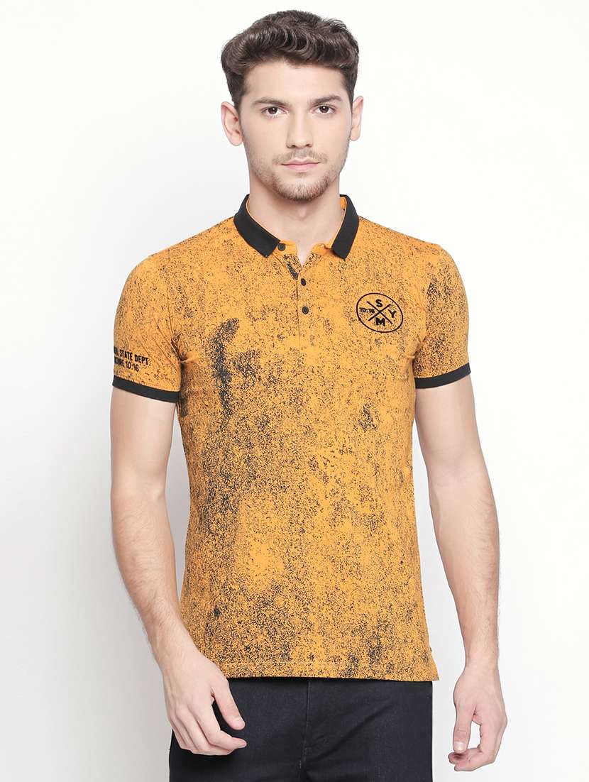 yellow all over print t-shirt - 15863809 - Zoom Image - 0