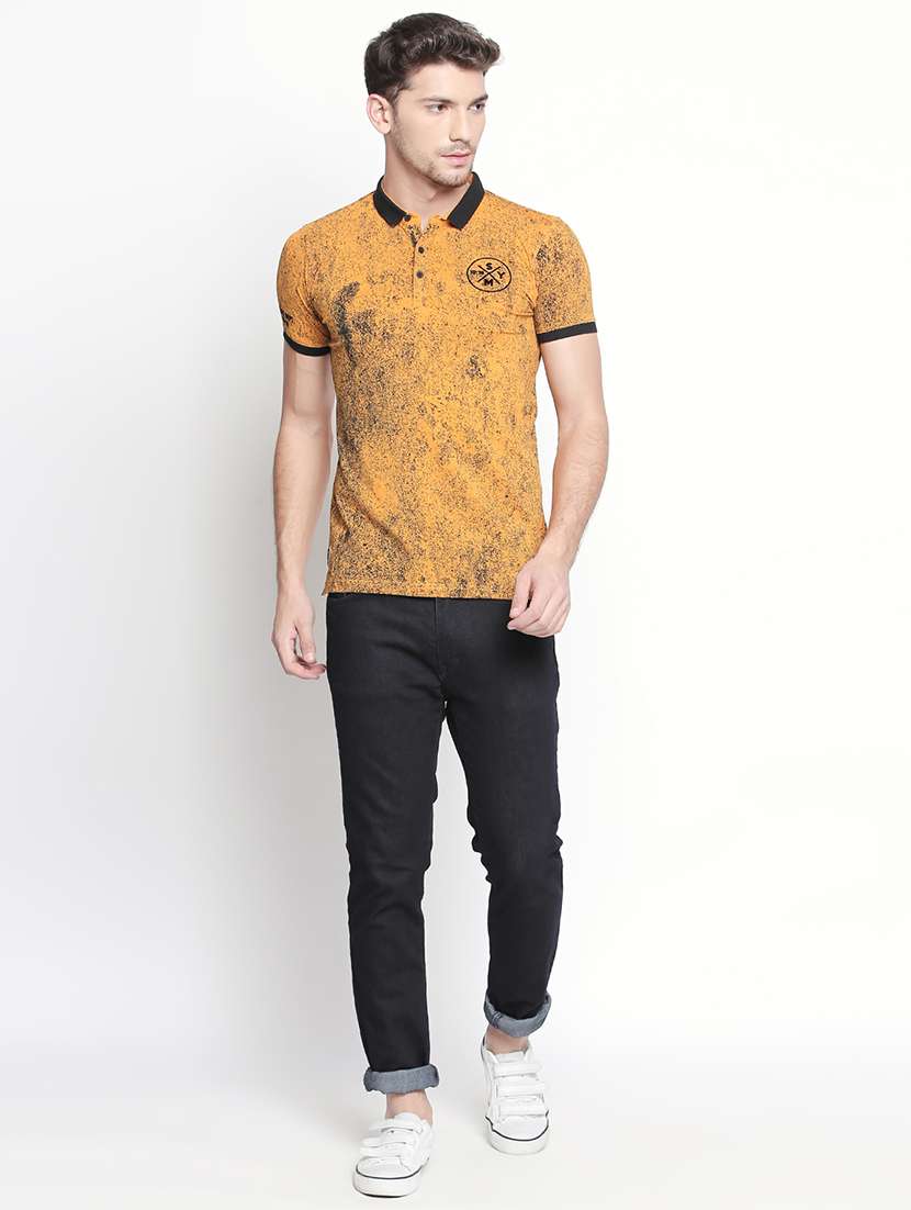 yellow all over print t-shirt - 15863809 - Standard Image - 3