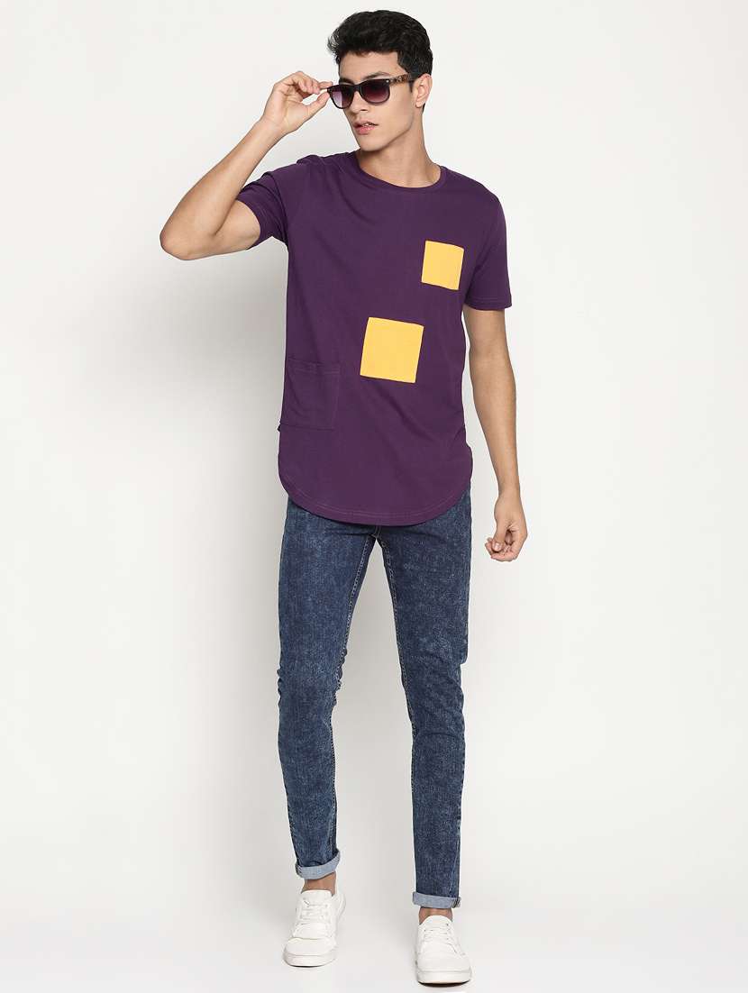 blue cotton blend washed jeans - 15864859 - Standard Image - 3