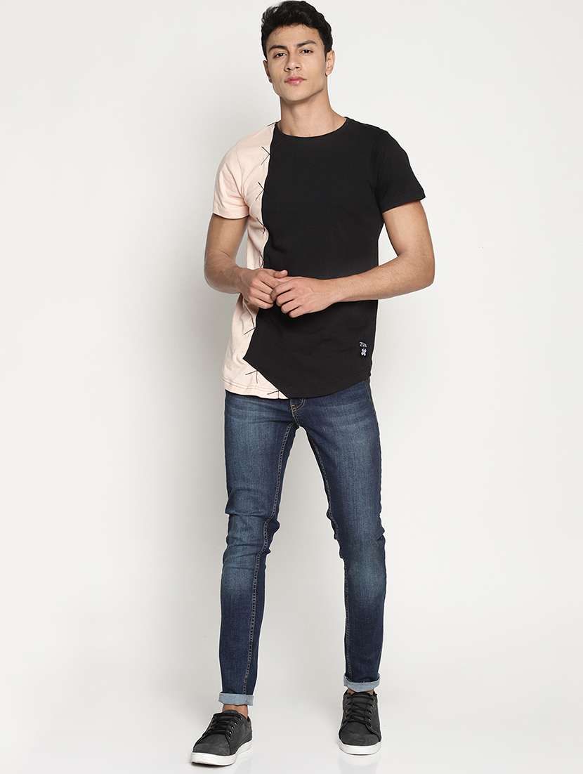 blue cotton blend washed jeans - 15864862 - Standard Image - 3