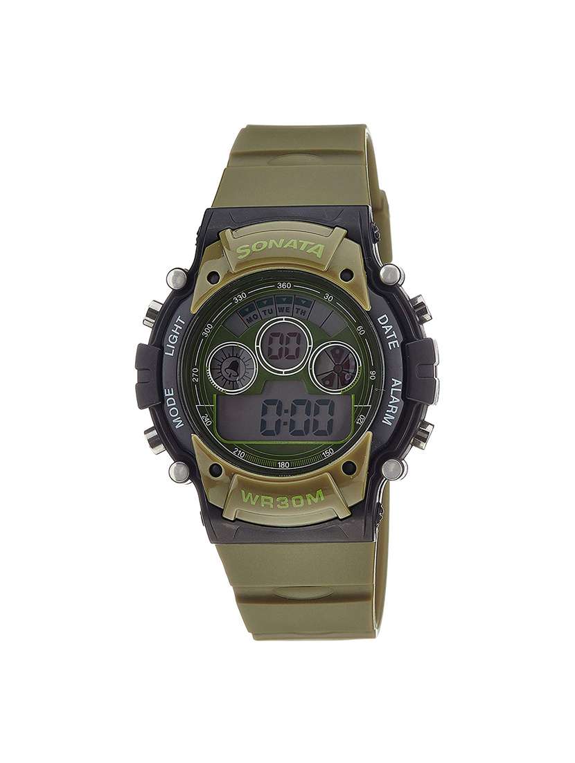 Buy online Silicone Strap Digital Watch (77006pp01) from Watches