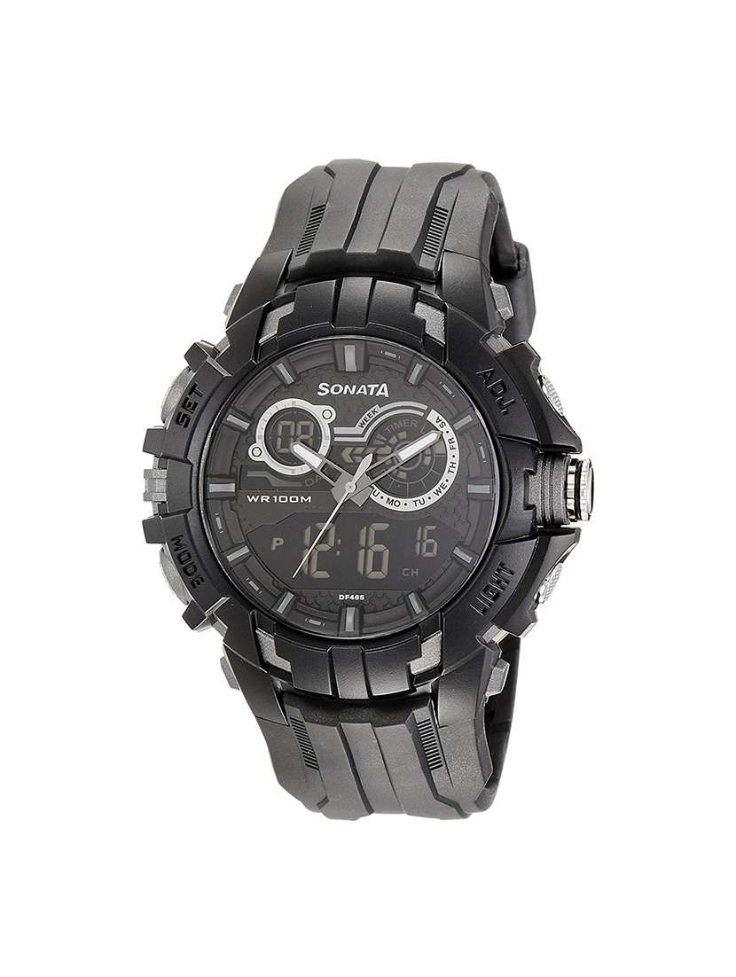 silicone strap digital and analog watch (77045pp02)