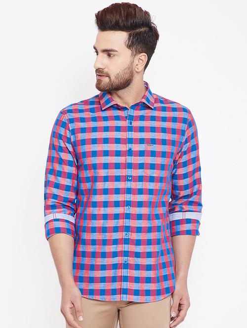 multi checkered casual shirt - 15870324 - Standard Image - 0