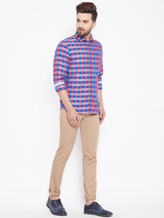 multi checkered casual shirt - 15870324 - Standard Image - 3