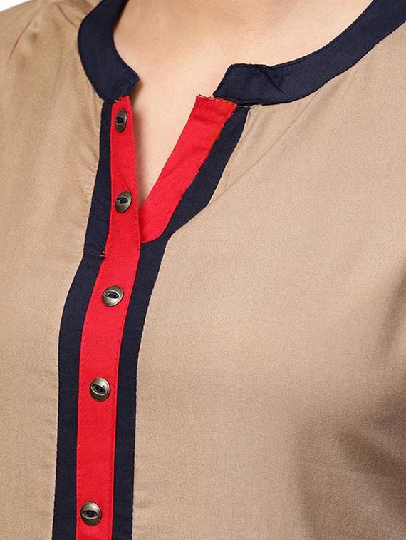 layered embroidered kurta - 15870484 - Standard Image - 3