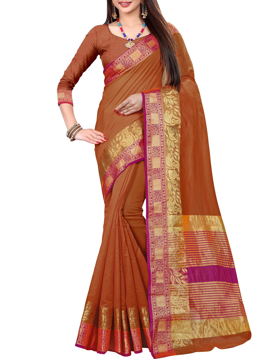 self design saree with blouse - 15871617 - Zoom Image - 0