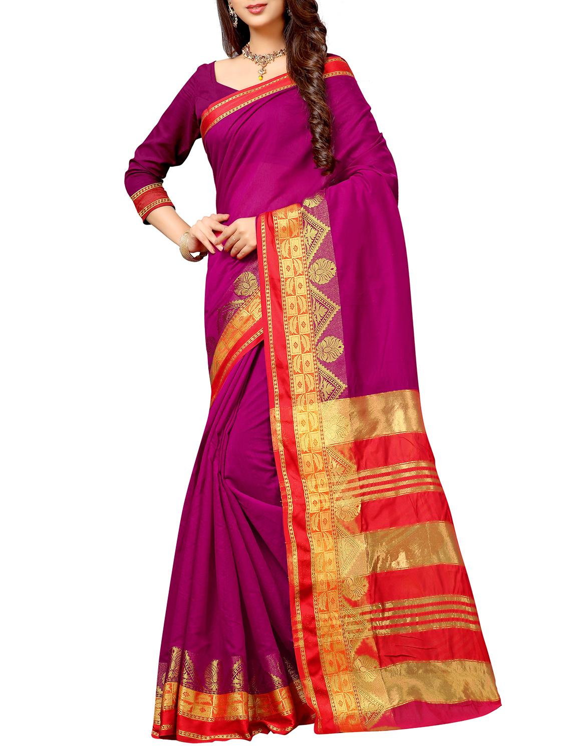 self design saree with blouse - 15871627 -  Zoom Image - 0