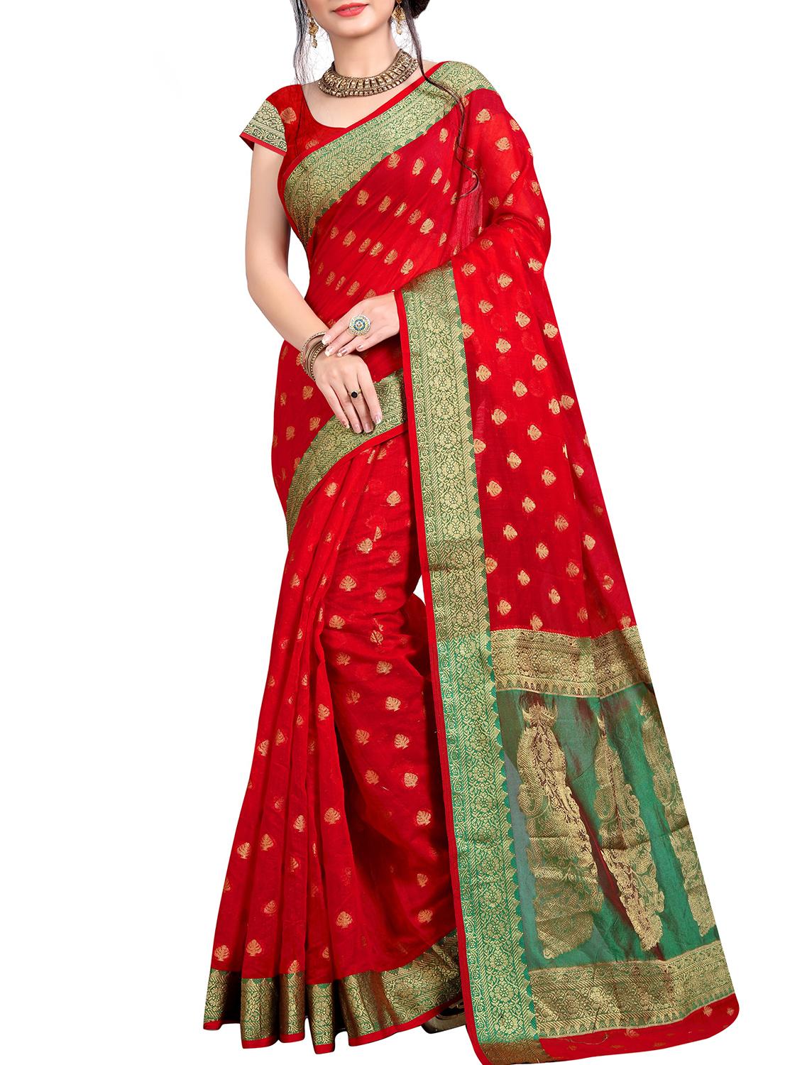 self design saree with blouse - 15871637 -  Zoom Image - 0
