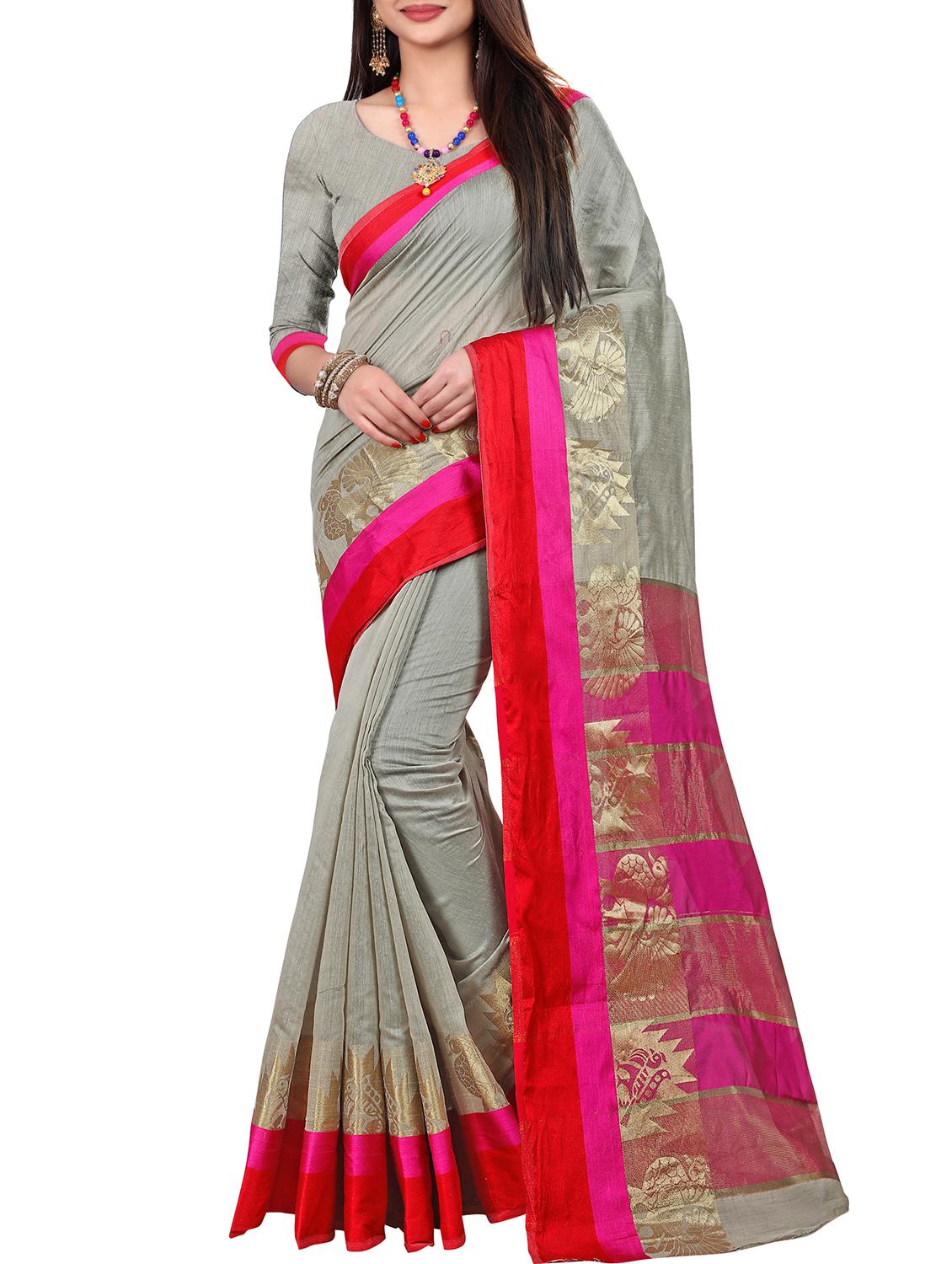 self design saree with blouse - 15871641 - Zoom Image - 0