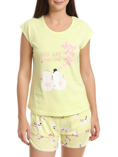 quirky print nightwear shorts set - 15873078 - Standard Image - 0