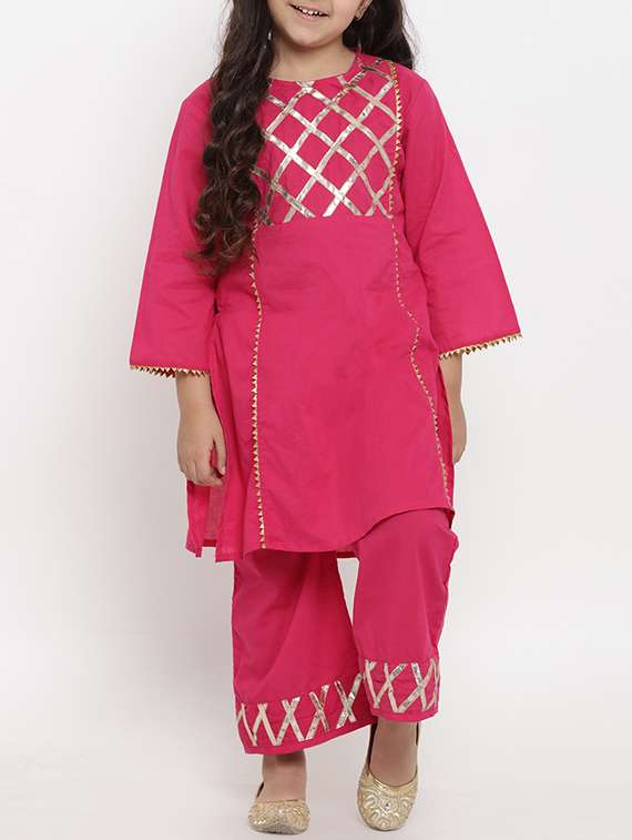 pink cotton suit set - 15873089 -  Zoom Image - 0