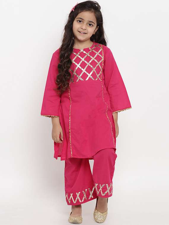 pink cotton suit set - 15873089 - Standard Image - 3