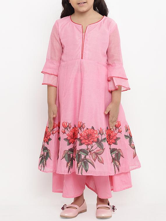 pink floral palazzo suit set - 15873091 - Zoom Image - 0