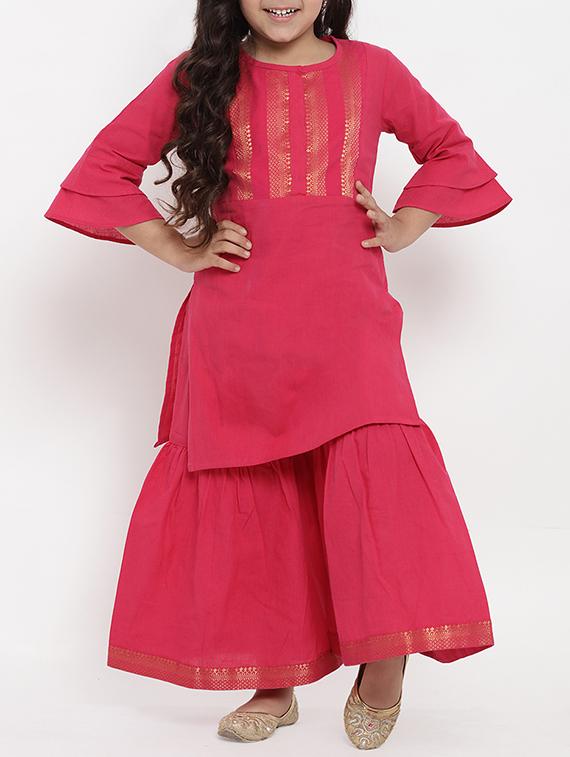 pink cotton suit set - 15873092 - Zoom Image - 0