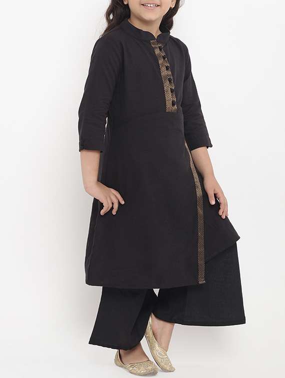 black cotton suit set - 15873097 -  Zoom Image - 0