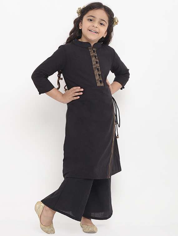 black cotton suit set - 15873097 - Standard Image - 3