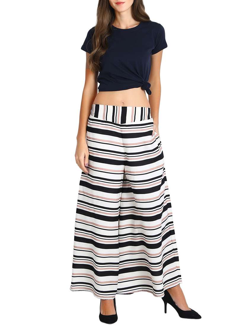 striped flared palazzo - 15874765 -  Standard Image - 3