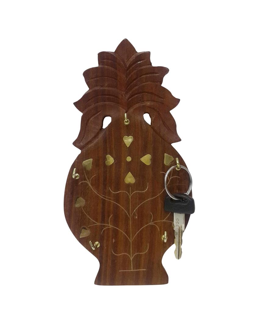 desi karigar beautiful wooden handicrafts wall hanging & wall key holders set of 3 - 15876683 - Standard Image - 3