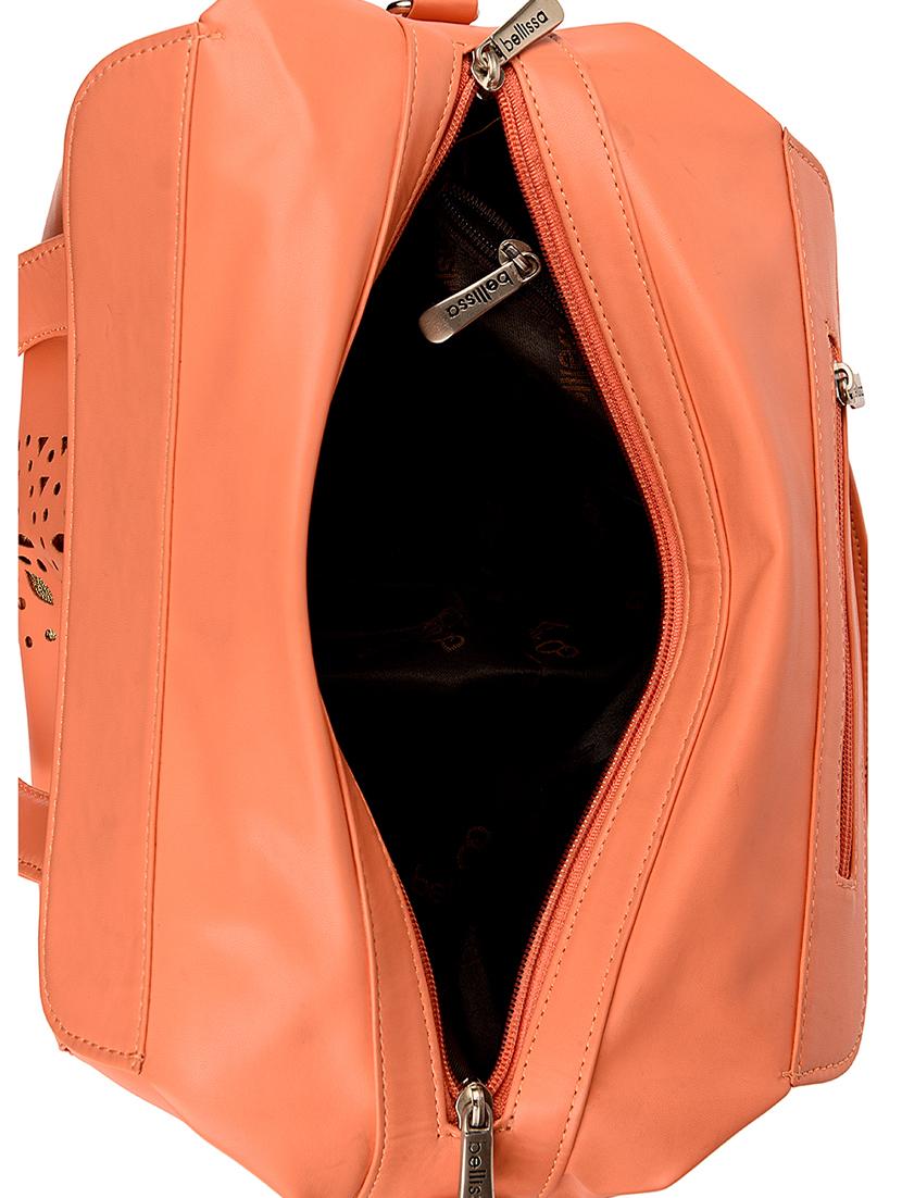 pink leatherette (pu) regular handbag & wallet combo - 15876723 - Standard Image - 3