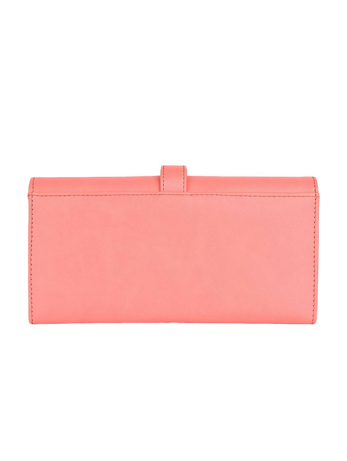 pink leatherette (pu) regular handbag & wallet combo - 15876723 - Standard Image - 5