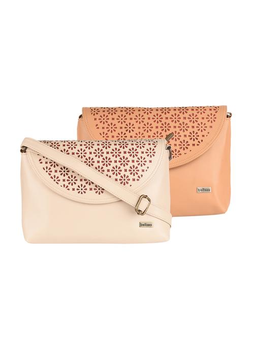 combo of 2 leatherette (pu) regular sling bag - 15876730 -  Standard Image - 0
