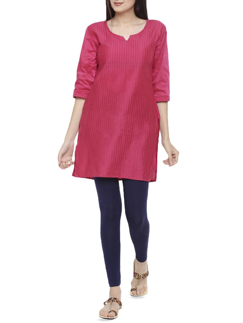 solid viscose ankle length legging - 15877254 - Standard Image - 3