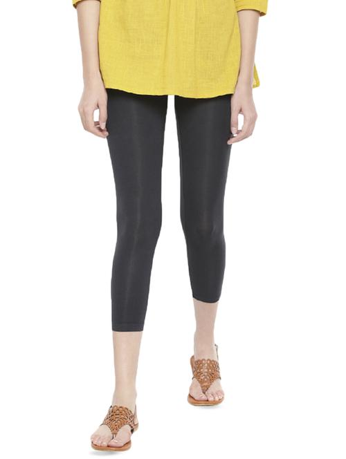 grey solid capri legging - 15877274 -  Standard Image - 0