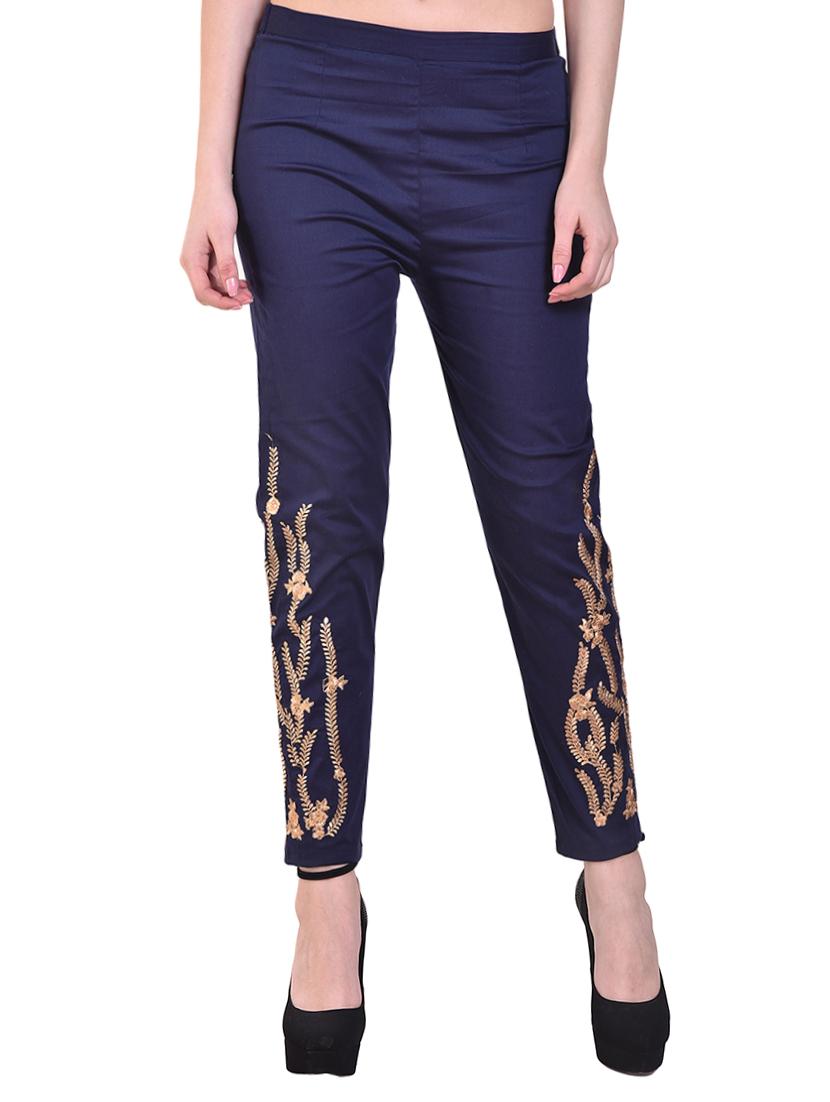 embroidered ankle length pant - 15877823 - Zoom Image - 0